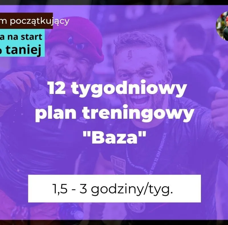 Bieganie 12 tygodni plan treningowy "baza" początkujący - pakiet Akademia Szybkiego i Dalekiego Biegania